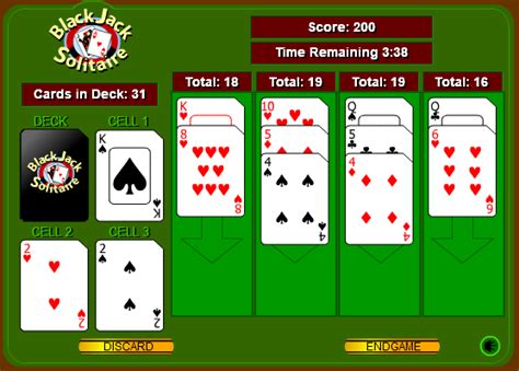 blackjack solitaire|bring up solitaire to play.